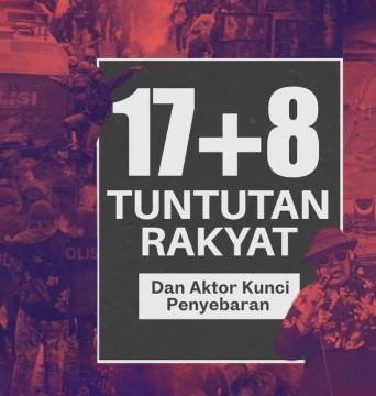 Ilustrasi tuntutan rakyat 17+8. [Instagram]